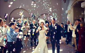 wedding send off bubbles