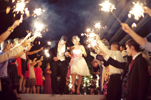wedding send off sparklers